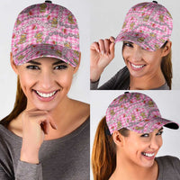 Pink Palaka Hawaii Mele Kalikimaka Classic Cap Ohia Lehua Shell Leis Funny Gingerbread Santa LT14 - Polynesian Pride