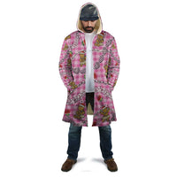 Pink Palaka Hawaii Mele Kalikimaka Cloak Ohia Lehua Shell Leis Funny Gingerbread Santa - Polynesian Pride