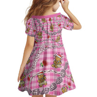 Pink Palaka Hawaii Mele Kalikimaka Family Matching Mermaid Dress and Hawaiian Shirt Ohia Lehua Shell Leis Funny Gingerbread Santa - Polynesian Pride