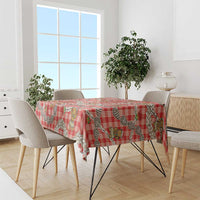 Red Palaka Hawaii Mele Kalikimaka Tablecloth Ohia Lehua Shell Leis Funny Gingerbread Santa LT14 - Polynesian Pride