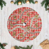 Red Palaka Hawaii Mele Kalikimaka Tree Skirt Ohia Lehua Shell Leis Funny Gingerbread Santa LT14 Casual Red - Polynesian Pride