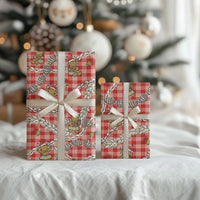 Red Palaka Hawaii Mele Kalikimaka Wrapping Paper Ohia Lehua Shell Leis Funny Gingerbread Santa LT14 - Polynesian Pride