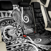 Black Polynesia Paisley Back Car Seat Cover Polynesian With Tropical Flowers LT14 - Polynesian Pride