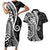 Black Polynesia Paisley Couples Matching Short Sleeve Bodycon Dress and Hawaiian Shirt Polynesian With Tropical Flowers LT14 Black - Polynesian Pride