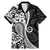 Black Polynesia Paisley Family Matching Mermaid Dress and Hawaiian Shirt Polynesian With Tropical Flowers LT14 Dad's Shirt - Short Sleeve Black - Polynesian Pride