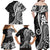 Black Polynesia Paisley Family Matching Off Shoulder Maxi Dress and Hawaiian Shirt Polynesian With Tropical Flowers LT14 - Polynesian Pride