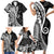 Black Polynesia Paisley Family Matching Short Sleeve Bodycon Dress and Hawaiian Shirt Polynesian With Tropical Flowers LT14 - Polynesian Pride