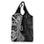 Black Polynesia Paisley Grocery Bag Polynesian With Tropical Flowers