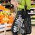 Black Polynesia Paisley Grocery Bag Polynesian With Tropical Flowers