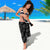 Black Polynesia Paisley Sarong Polynesian With Tropical Flowers LT14 - Polynesian Pride