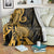 Gold Polynesia Paisley Blanket Polynesian With Tropical Flowers LT14 - Polynesian Pride