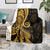 Gold Polynesia Paisley Blanket Polynesian With Tropical Flowers LT14 - Polynesian Pride