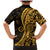 Gold Polynesia Paisley Family Matching Mermaid Dress and Hawaiian Shirt Polynesian With Tropical Flowers LT14 - Polynesian Pride