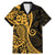 Gold Polynesia Paisley Family Matching Mermaid Dress and Hawaiian Shirt Polynesian With Tropical Flowers LT14 Dad's Shirt - Short Sleeve Gold - Polynesian Pride