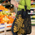 Gold Polynesia Paisley Grocery Bag Polynesian With Tropical Flowers