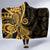 Gold Polynesia Paisley Hooded Blanket Polynesian With Tropical Flowers LT14 - Polynesian Pride