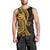 Gold Polynesia Paisley Men Tank Top Polynesian With Tropical Flowers LT14 - Polynesian Pride