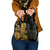 Gold Polynesia Paisley Shoulder Handbag Polynesian With Tropical Flowers LT14 One Size Gold - Polynesian Pride