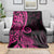 Pink Polynesia Paisley Blanket Polynesian With Tropical Flowers LT14 - Polynesian Pride