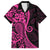 Pink Polynesia Paisley Family Matching Off Shoulder Long Sleeve Dress and Hawaiian Shirt Polynesian With Tropical Flowers LT14 Dad's Shirt - Short Sleeve Pink - Polynesian Pride