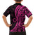 Pink Polynesia Paisley Family Matching Short Sleeve Bodycon Dress and Hawaiian Shirt Polynesian With Tropical Flowers LT14 - Polynesian Pride