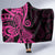 Pink Polynesia Paisley Hooded Blanket Polynesian With Tropical Flowers LT14 - Polynesian Pride