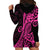 Pink Polynesia Paisley Hoodie Dress Polynesian With Tropical Flowers LT14 - Polynesian Pride