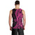 Pink Polynesia Paisley Men Tank Top Polynesian With Tropical Flowers LT14 - Polynesian Pride