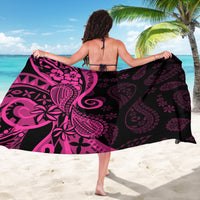 Pink Polynesia Paisley Sarong Polynesian With Tropical Flowers LT14 - Polynesian Pride