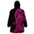 Pink Polynesia Paisley Wearable Blanket Hoodie Polynesian With Tropical Flowers LT14 - Polynesian Pride