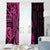 Pink Polynesia Paisley Window Curtain Polynesian With Tropical Flowers LT14 - Polynesian Pride