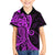 Polynesia Paisley Family Matching Off Shoulder Short Dress and Hawaiian Shirt Polynesian With Tropical Flowers - Purple LT14 Son's Shirt Purple - Polynesian Pride