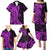 Polynesia Paisley Family Matching Puletasi Dress and Hawaiian Shirt Polynesian With Tropical Flowers - Purple LT14 - Polynesian Pride