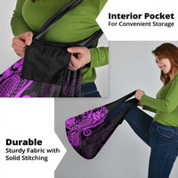 Polynesia Paisley Grocery Bag Polynesian With Tropical Flowers - Purple LT14 - Polynesian Pride