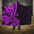 Polynesia Paisley Hooded Blanket Polynesian With Tropical Flowers - Purple LT14 One Size Purple - Polynesian Pride