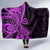 Polynesia Paisley Hooded Blanket Polynesian With Tropical Flowers - Purple LT14 - Polynesian Pride