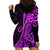 Polynesia Paisley Hoodie Dress Polynesian With Tropical Flowers - Purple LT14 - Polynesian Pride