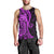 Polynesia Paisley Men Tank Top Polynesian With Tropical Flowers - Purple LT14 - Polynesian Pride