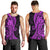 Polynesia Paisley Men Tank Top Polynesian With Tropical Flowers - Purple LT14 - Polynesian Pride