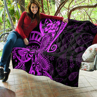 Polynesia Paisley Quilt Polynesian With Tropical Flowers - Purple LT14 - Polynesian Pride