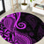 Polynesia Paisley Round Carpet Polynesian With Tropical Flowers - Purple LT14 Purple - Polynesian Pride