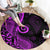 Polynesia Paisley Round Carpet Polynesian With Tropical Flowers - Purple LT14 - Polynesian Pride