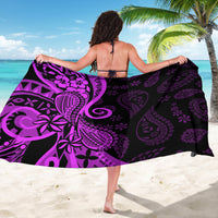Polynesia Paisley Sarong Polynesian With Tropical Flowers - Purple LT14 - Polynesian Pride