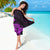 Polynesia Paisley Sarong Polynesian With Tropical Flowers - Purple LT14 - Polynesian Pride