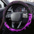 Polynesia Paisley Steering Wheel Cover Polynesian With Tropical Flowers - Purple LT14 - Polynesian Pride