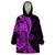 Polynesia Paisley Wearable Blanket Hoodie Polynesian With Tropical Flowers - Purple LT14 One Size Purple - Polynesian Pride