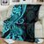 Polynesia Paisley Blanket Polynesian With Tropical Flowers - Turquoise LT14 - Polynesian Pride