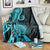 Polynesia Paisley Blanket Polynesian With Tropical Flowers - Turquoise LT14 - Polynesian Pride