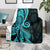 Polynesia Paisley Blanket Polynesian With Tropical Flowers - Turquoise LT14 - Polynesian Pride