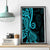 Polynesia Paisley Canvas Wall Art Polynesian With Tropical Flowers - Turquoise LT14 - Polynesian Pride